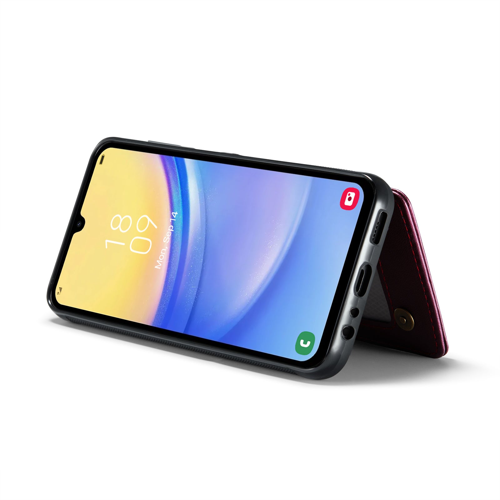 For Samsung Galaxy A16 5G / A16 4G Case CASEME C22 Series Leather+TPU Cover RFID Blocking 5 Card Slots - Red For Samsung Galaxy A16 5G / A16 4G Case CASEME C22 Series Leather+TPU Cover RFID Blocking 5 Card Slots - Red